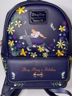 Disney Parks LoungeFly Encanto Mini Backpack Strong is Fabulous Luisa Flowers